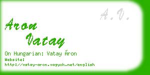 aron vatay business card