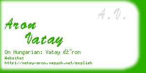 aron vatay business card